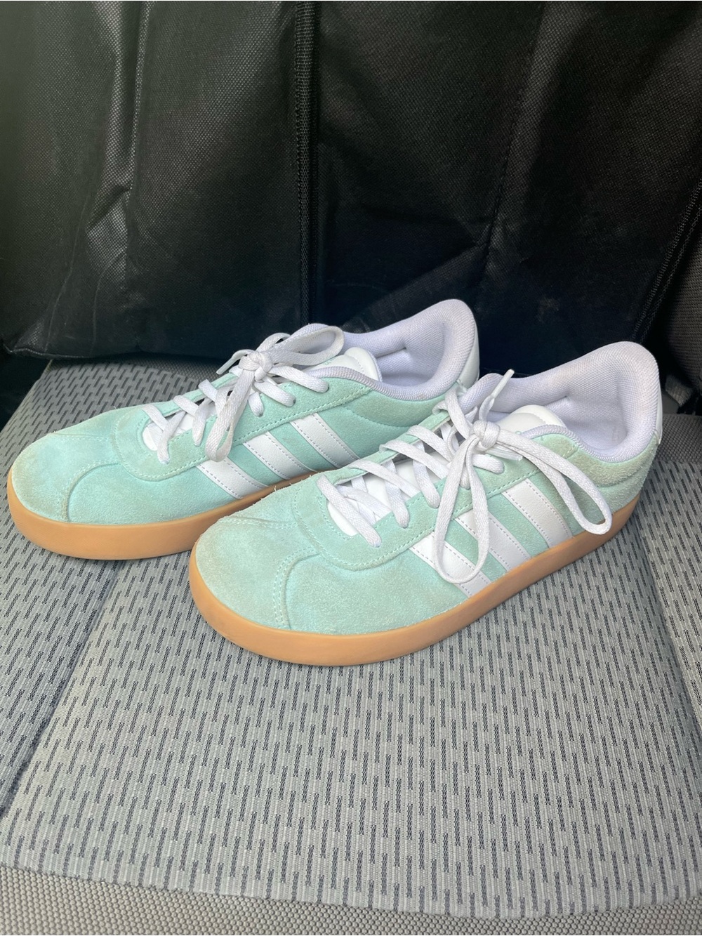 Adidas Women's Mint Green Suede Sneakers - Picture 3 of 4